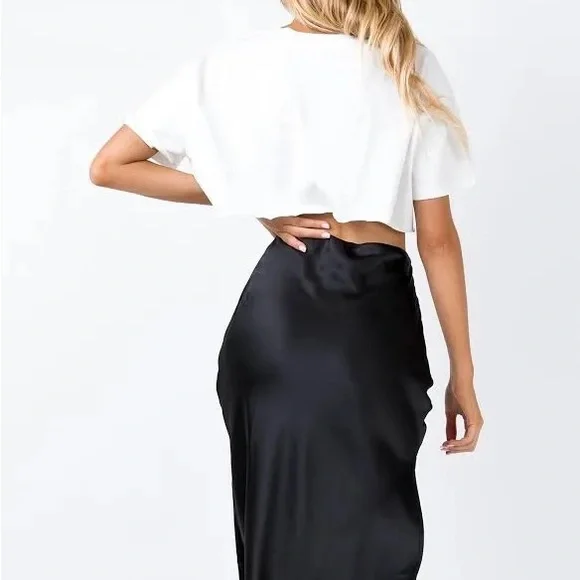 Princess Polly Black Midi Slip Skirt - Picture 5 of 10